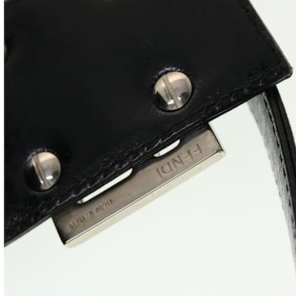 FENDI Mamma Baguette Shoulder Bag Nylon Black 2321 26566 009 Auth VINTAGE - Picture 15 of 16